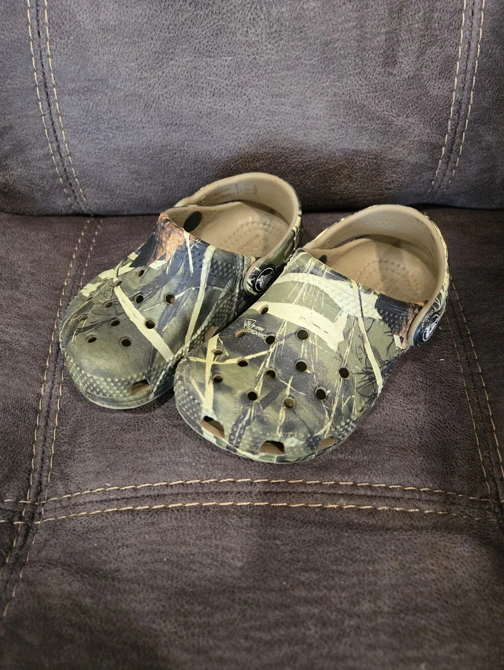 Toddler Camo Crocs Slip-On Clogs - Green